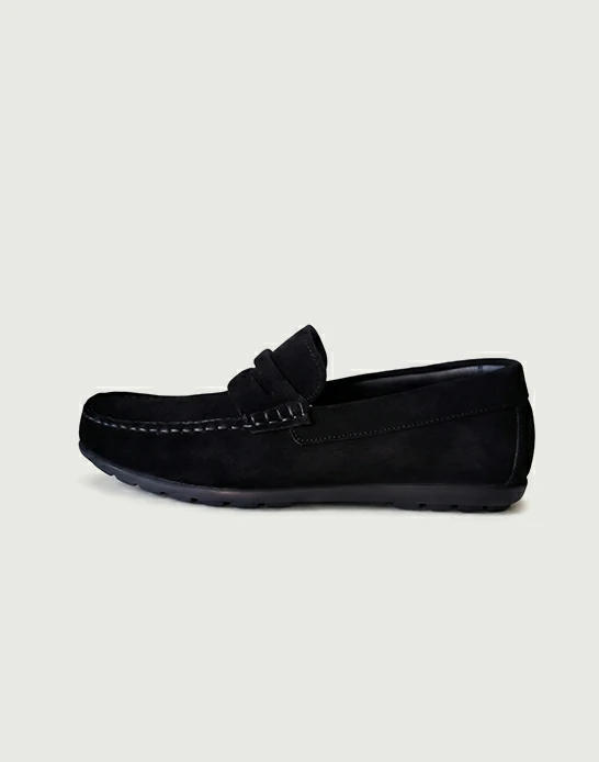 Mocassin homme daim Noir