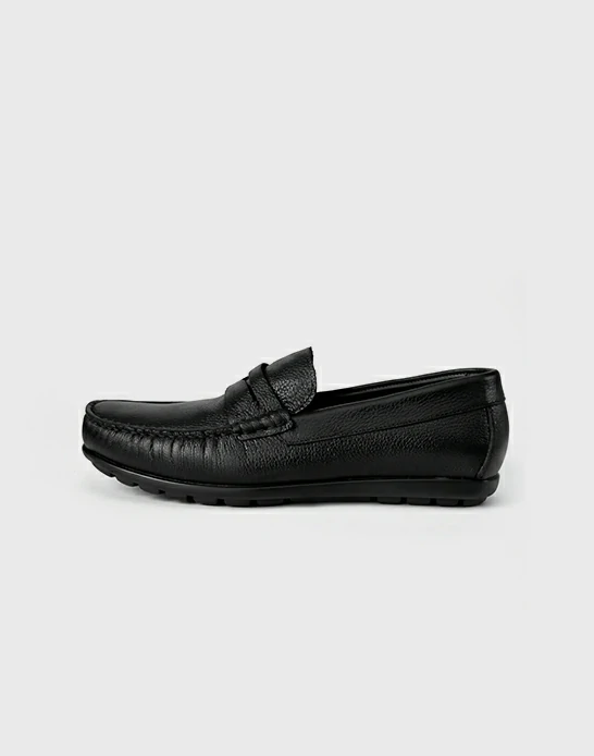 Mocassin homme cuire noir