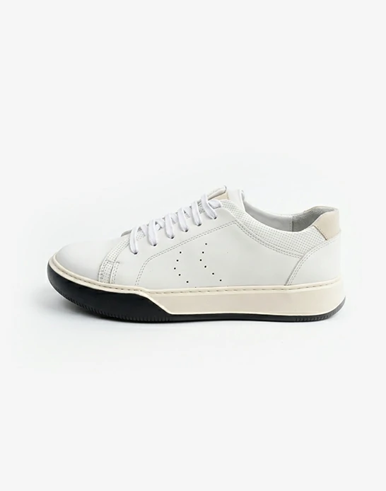 Espadrille homme cuir Blanc & Noir