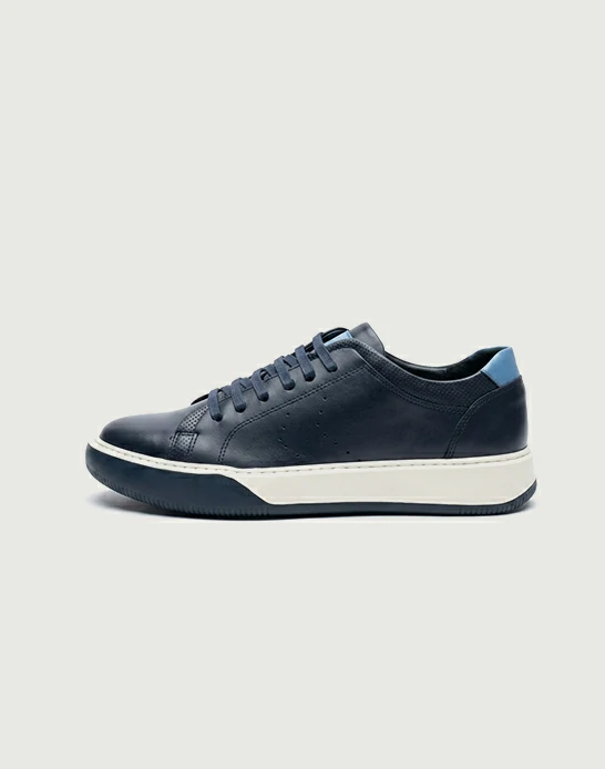 Espadrille homme cuir Bleu