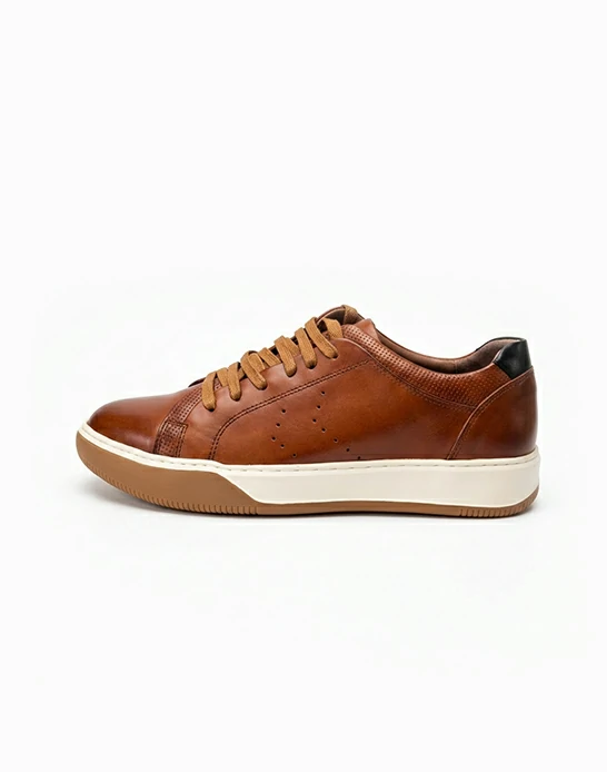 Espadrille homme cuir marron