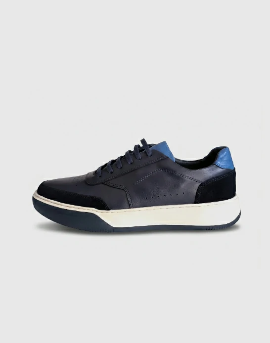 Espadrille homme cuir Bleu en daim